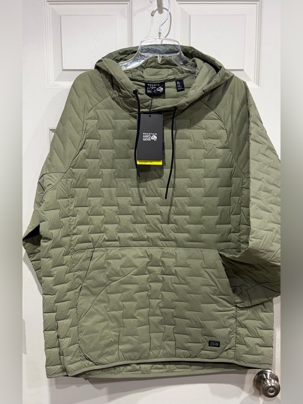 Mountain Hardwear Men's XL Stretchdown Light Pullover Hoody Green Insulated NWT